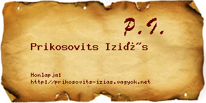 Prikosovits Iziás névjegykártya